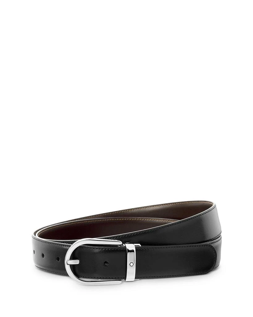 MontBlanc Men's Reversible Horseshoe Buckle Belt 1