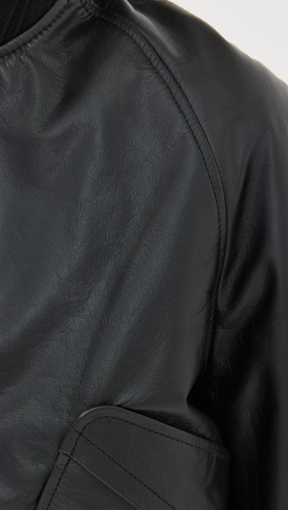 Victoria Beckham Leather Varsity Jacket - Jackets - Compare