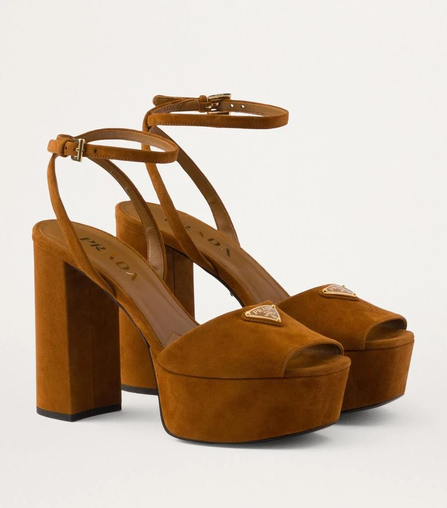Prada Suede Platform Sandals 115 6