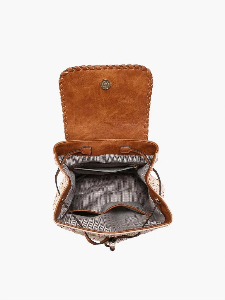 Jen & Co. Women's Boho Chic Backpack In Black/natural 3
