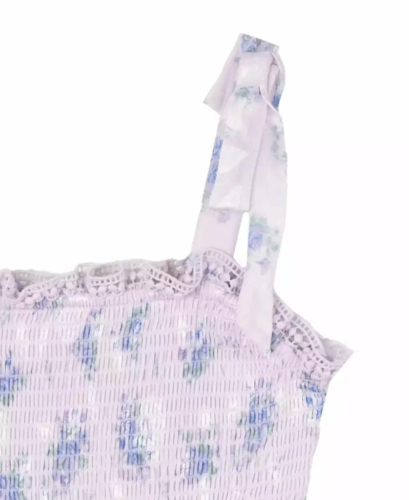 Rare Editions Big Girls Floral Burnout Maxi Dress 6