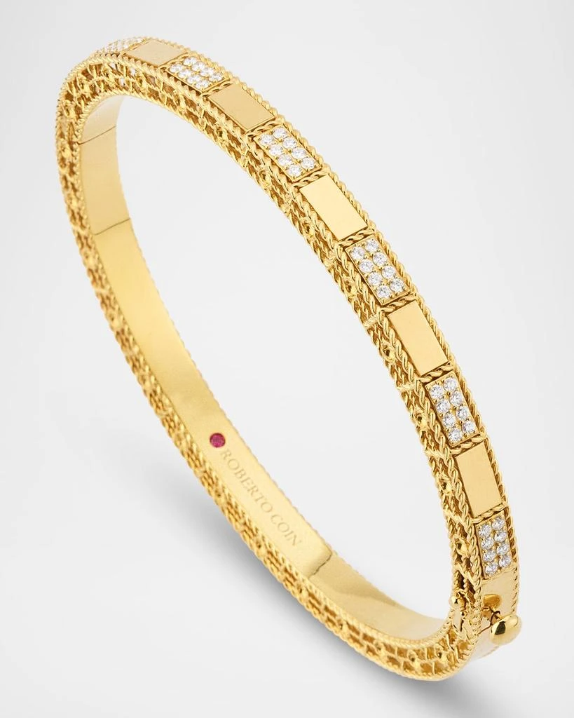 Roberto Coin 18K Yellow Gold Diamond Mosaic Bangle 3