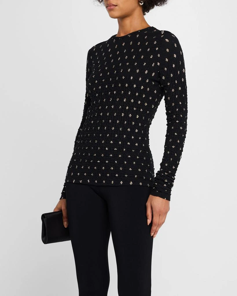 FRAME Dotted Long-Sleeve Mesh Top 4