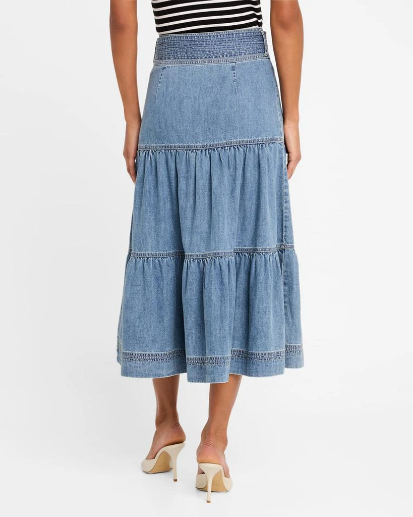 VERONICA BEARD Armida Tiered A-Line Skirt 3