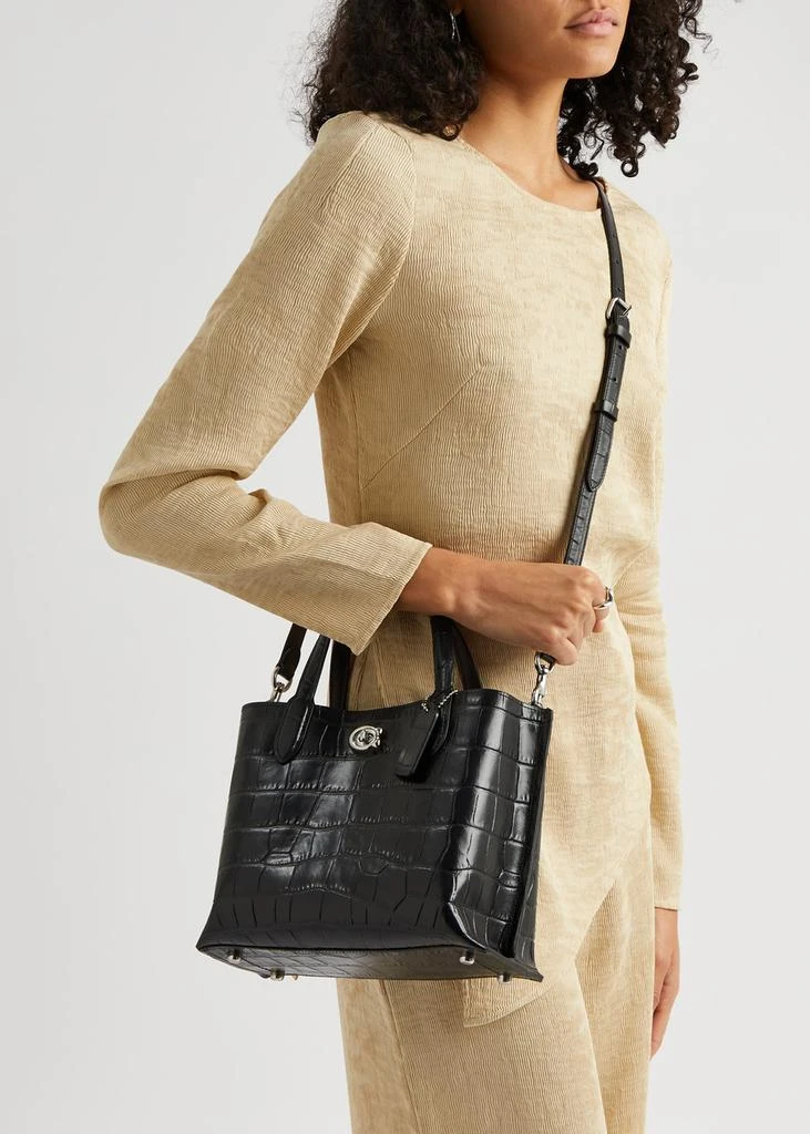 Coach Willow 24 crocodile-effect leather tote 6