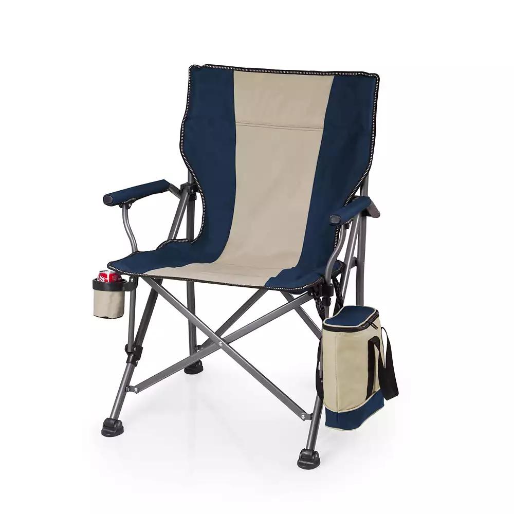 ONIVA by Picnic Time Navy Outlander Folding Camp Chair with Cooler