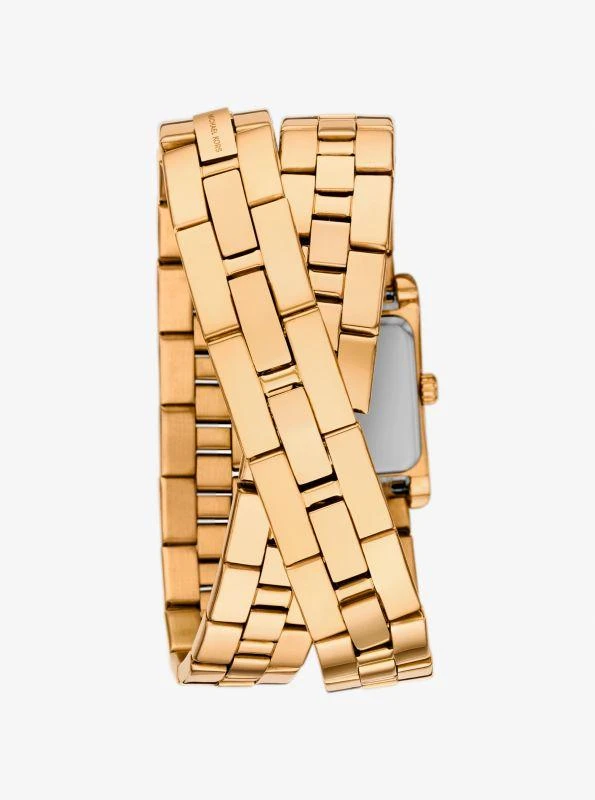 Michael Kors Mini Monroe Silver-Tone Double Wrap Watch 3