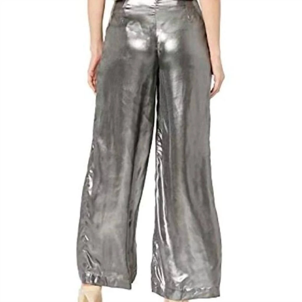 Nicole Miller Nicole Miller - Ultra Thin Metallic Wide Leg Pants 3