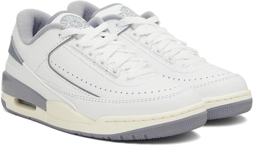 Jordan White & Gray Jordan 2/3 Sneakers 4