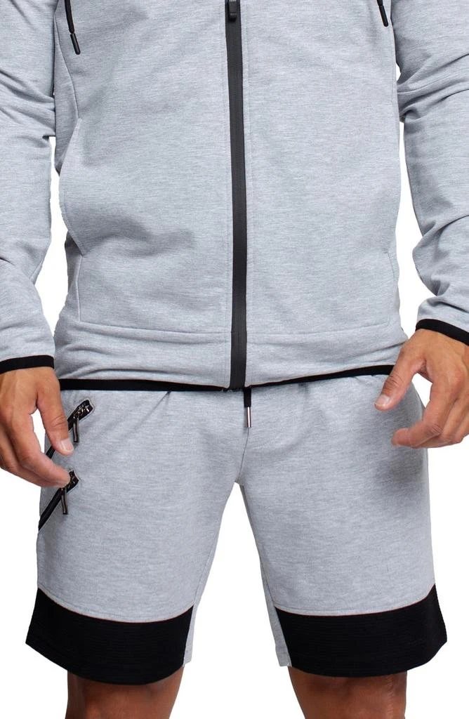 Maceoo 2Zippers Grey Stretch Cotton Drawstring Shorts 1