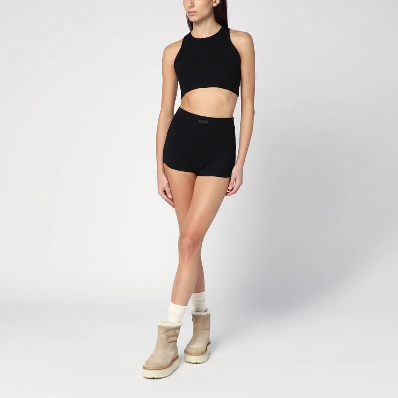Essentials Black Honeycomb Short 2
