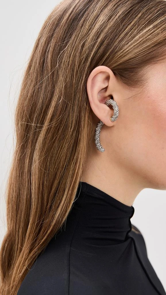 DEMARSON Luna Braided Pave Earrings 3