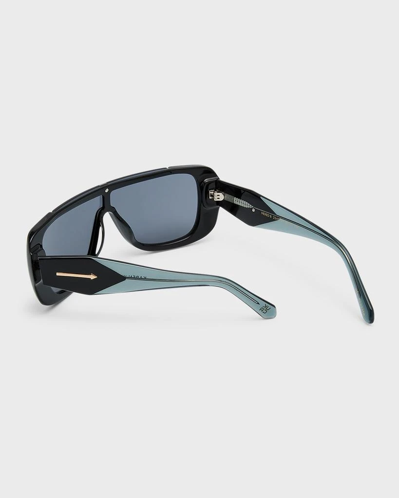 KAREN WALKER Logo Acetate Shield Sunglasses 2
