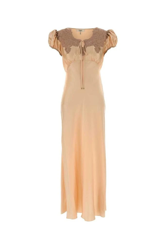 overall lace dress Plus Size Bib Overall Dress with Lace Trim main image 1