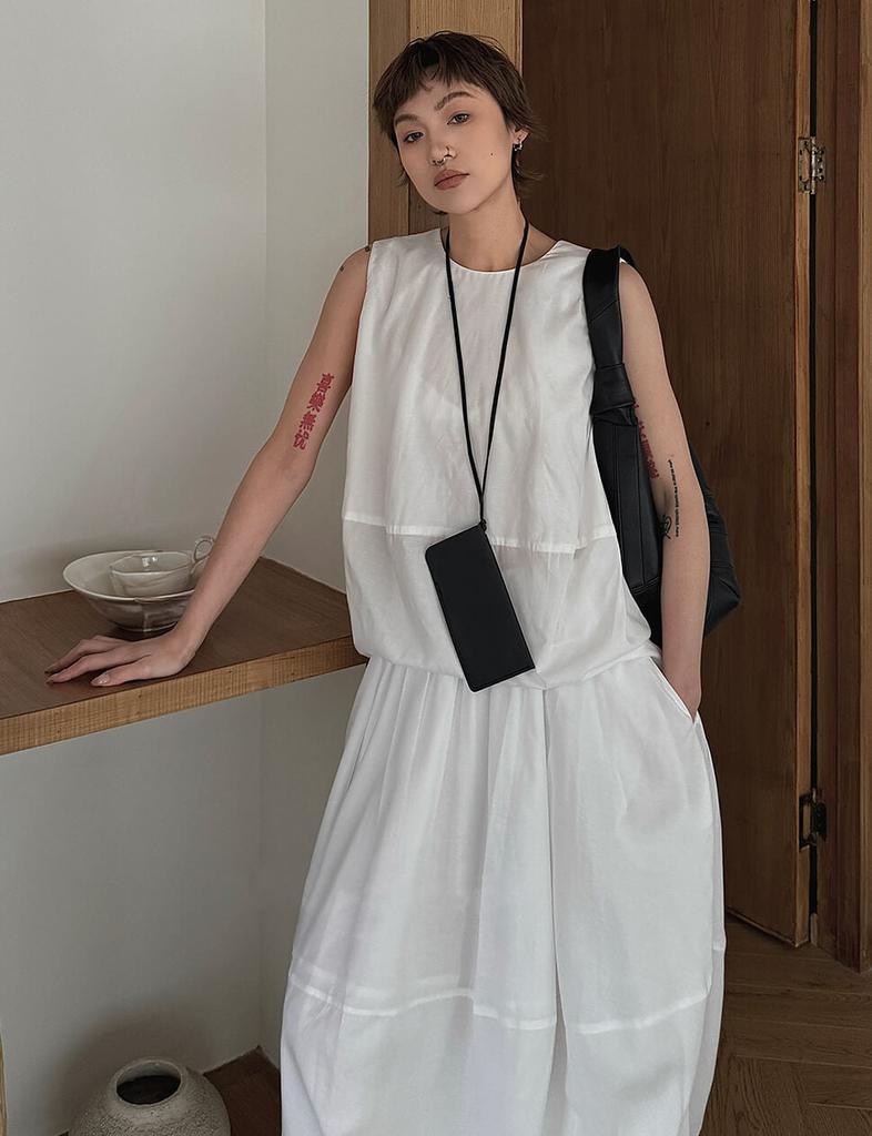 Pixie Market White Cocoon Top-PREORDER