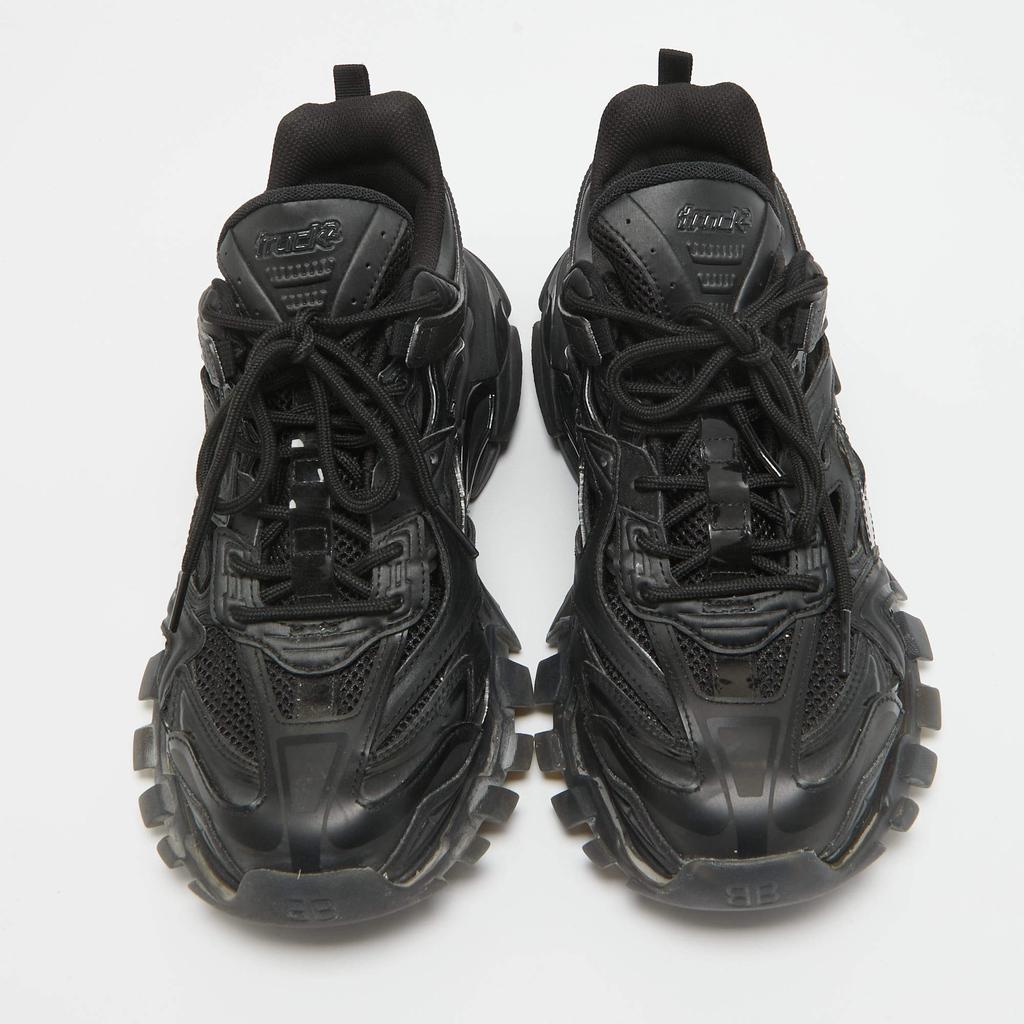 Balenciaga Balenciaga Black Faux Leather and Mesh Track 2