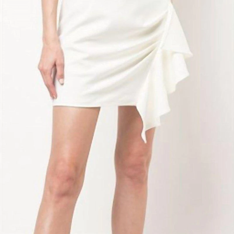 Cecilie Bahnsen White Vanilla Miniskirt UK-8-WAIST-US-26 - Skirts 