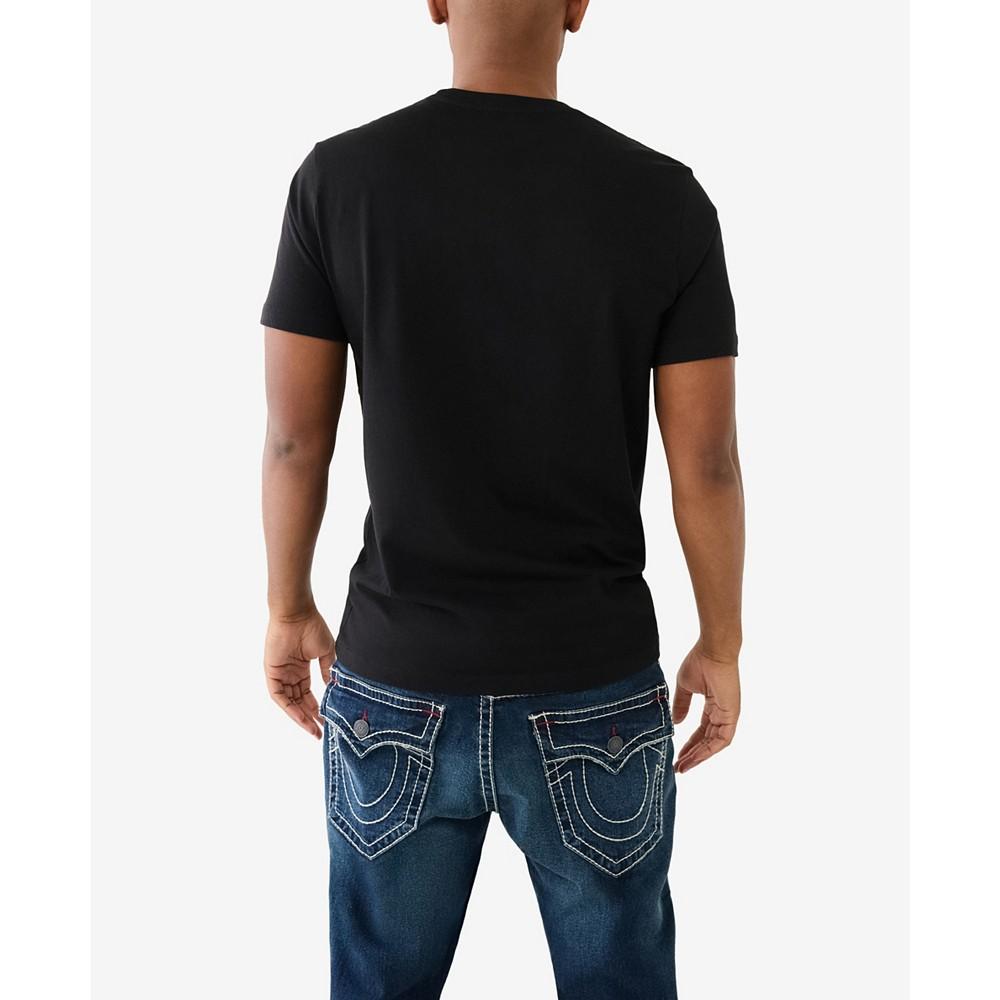 True Religion Men's Short Sleeve Sliced Horseshoe T-shirts