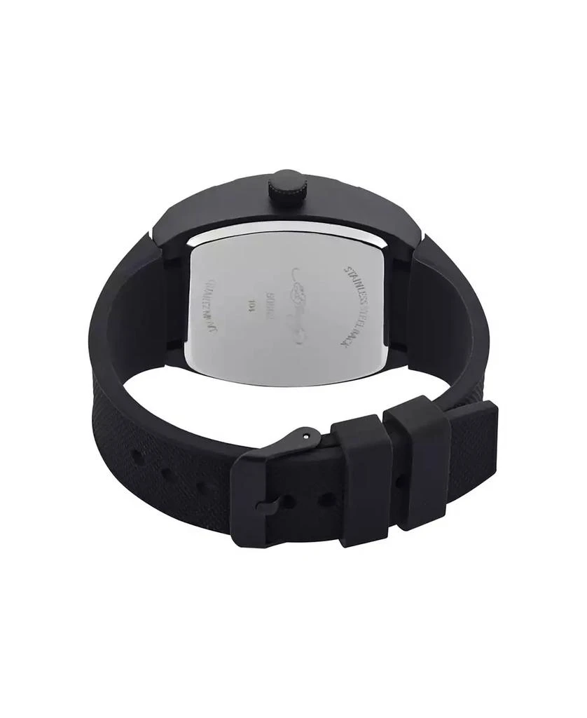Ed Hardy Men's Matte Black Silicone Strap Analog Watch 3