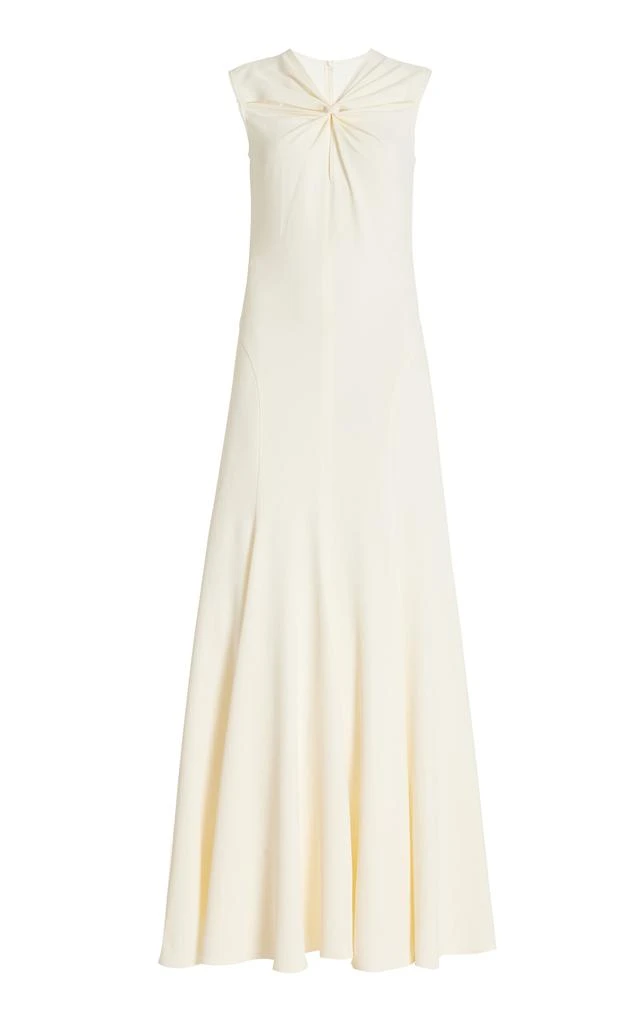 Anna October Anna October - Phoebe Gathered Stretch-Crepe Maxi Dress - Ivory - M - Moda Operandi 1