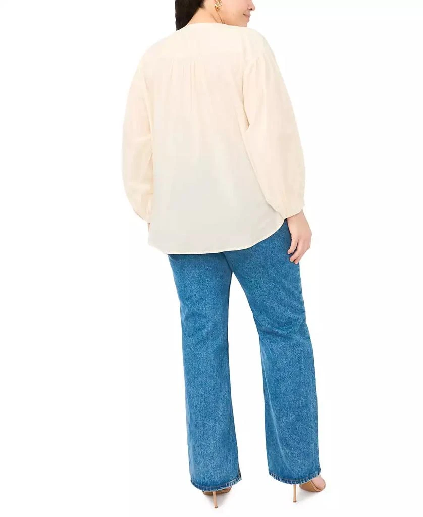 Vince Camuto Plus Size Lace Detail Crewneck Blouse 4