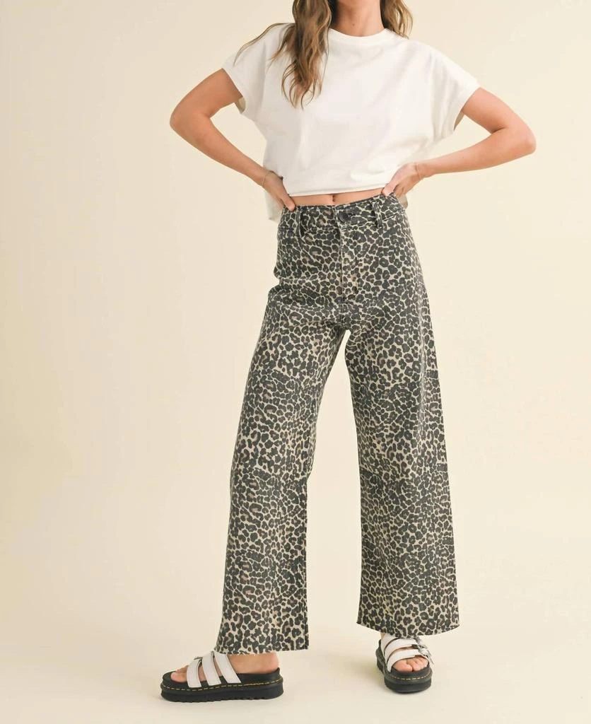Miou Muse Miou Muse - Leopard Print Jeans 1