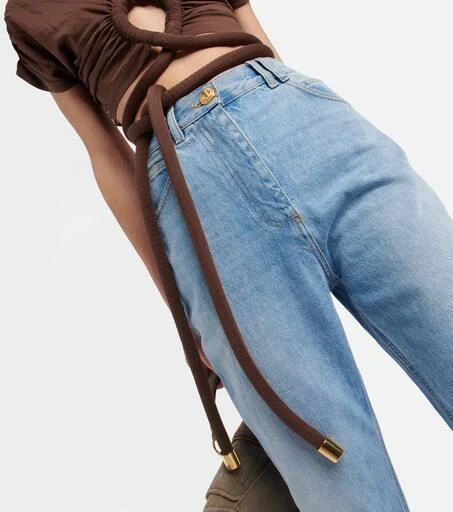 Balmain Draped cutout jersey tie top 5