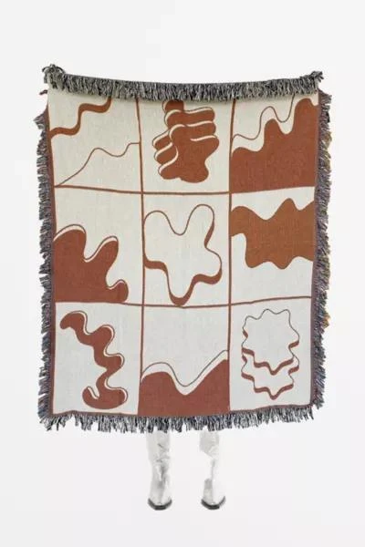 Clr Shop Clr Shop Amoeba Woven Throw Blanket 1
