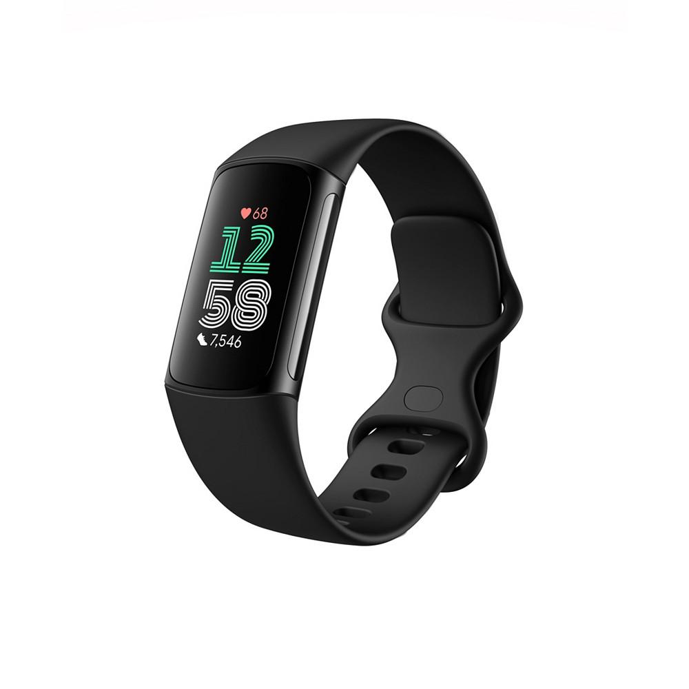 Fitbit Unisex Charge 6 Silicone Fitness Tracker Watch 36mm