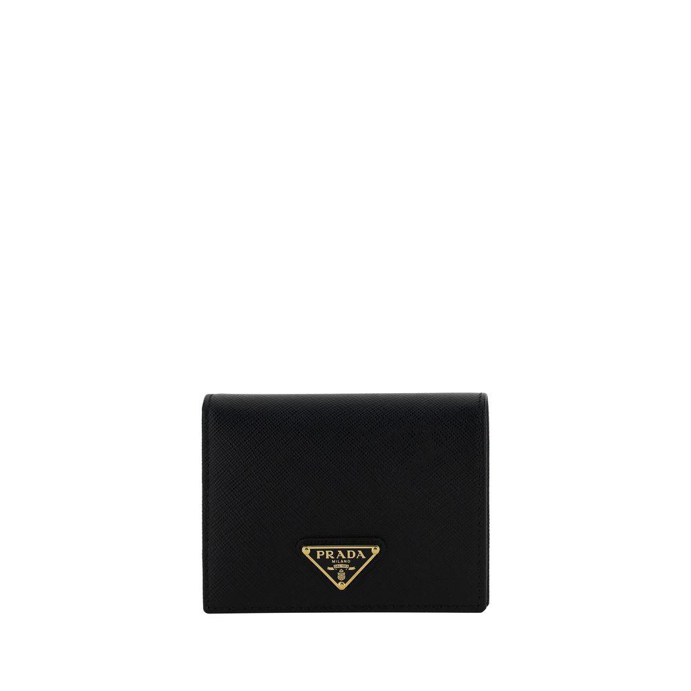 折りたたみ財布 PRADA TWO-TONE FABRIC AND SUEDE WALLET Prada Two-tone Fabric And Suede Wallet - Wallets - BeyondStyle