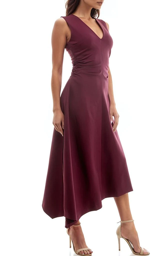 Socialite Shirred Waist Sleeveless Asymmetric Midi Dress 3