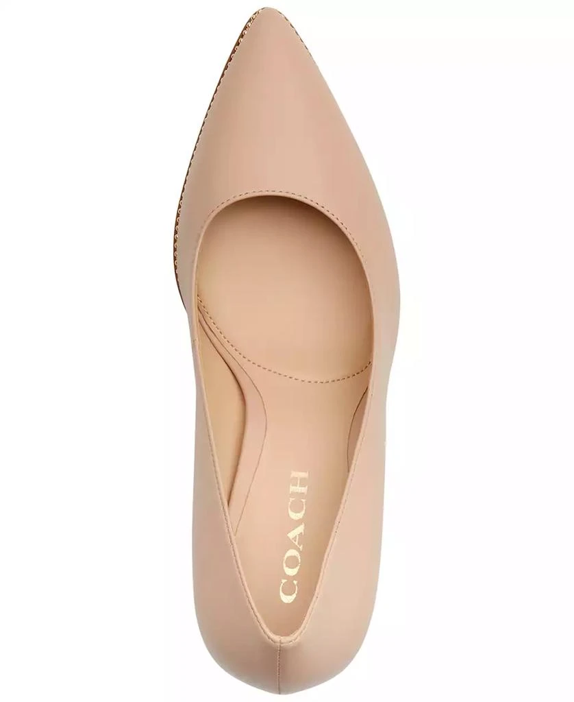 Coach Samantha Signature Pointed-Toe Leather Pumps 4