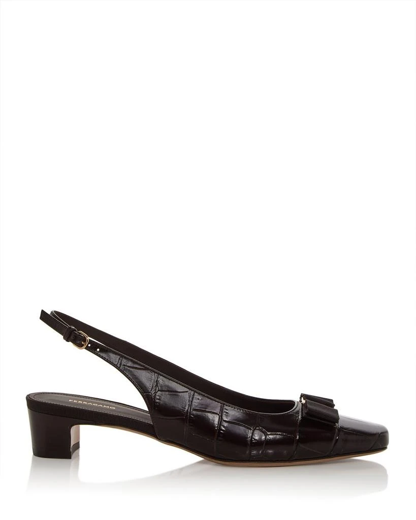 Salvatore Ferragamo Women's Rivada Bow Slingback Pumps 2