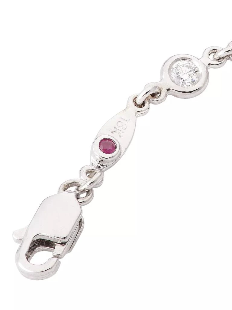 Roberto Coin 18K White Gold &amp; Diamond Station Necklace 3