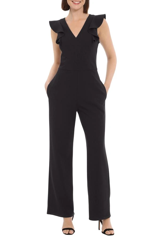 Donna Morgan V-Neck Ruffle Jumpsuit 1