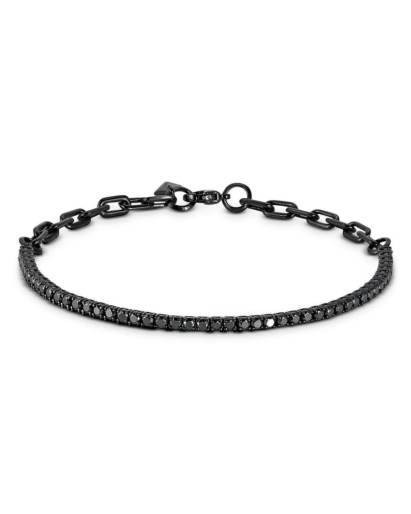 Walters Faith 18K Black Gold Black Diamond Tennis Bracelet 1