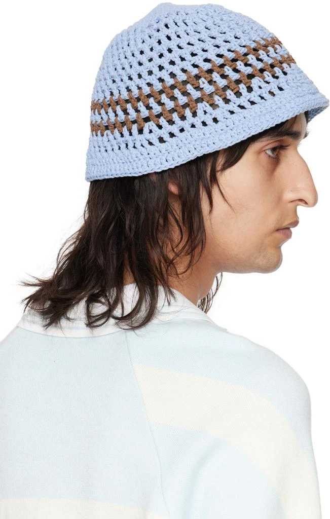 Kijun Blue Crochet Bucket Hat 3