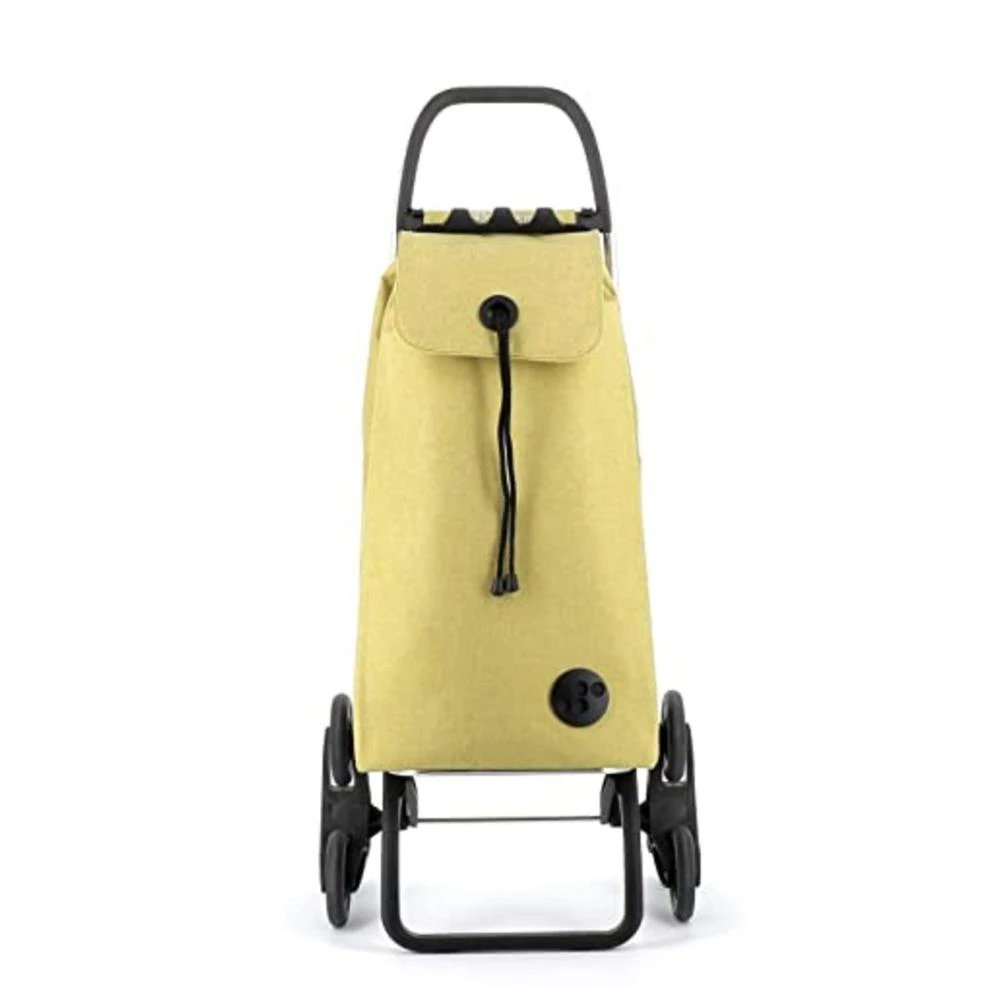 Rolser ROLSER I-Max Tweed 6 Wheel Stair Climber Foldable Shopping Trolley - Lime 1