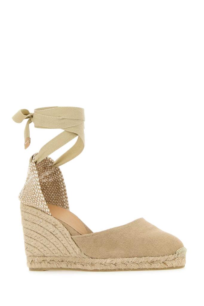 Castañer Sand Canvas Carina Wedges