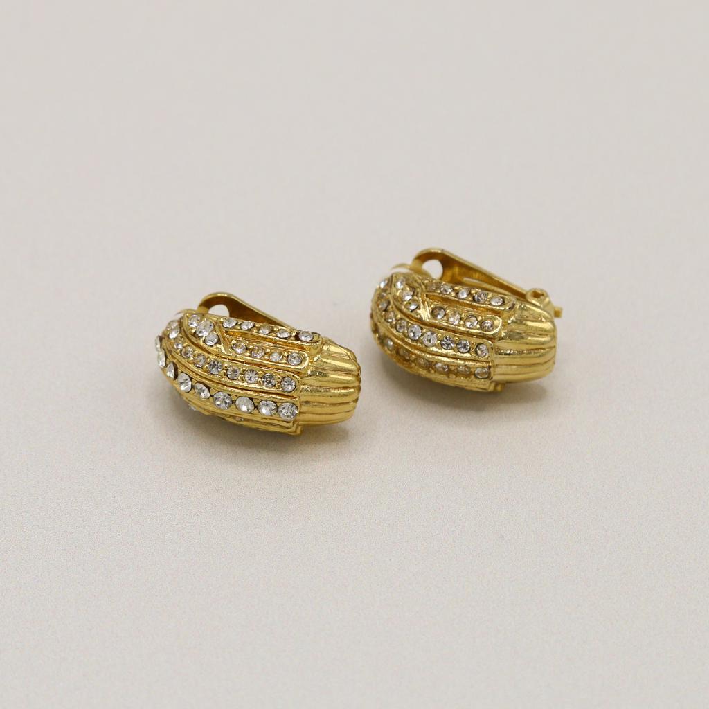 Orelia Vintage Vintage Tapered Crystal Clip On Earrings