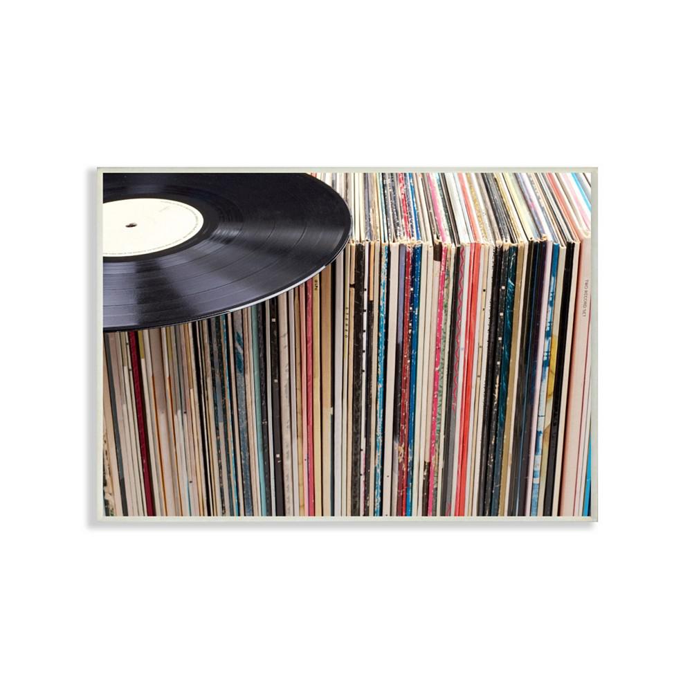 Stupell Industries Vintage-Inspired Records Display Wall Plaque Art, 12.5" x 18.5"