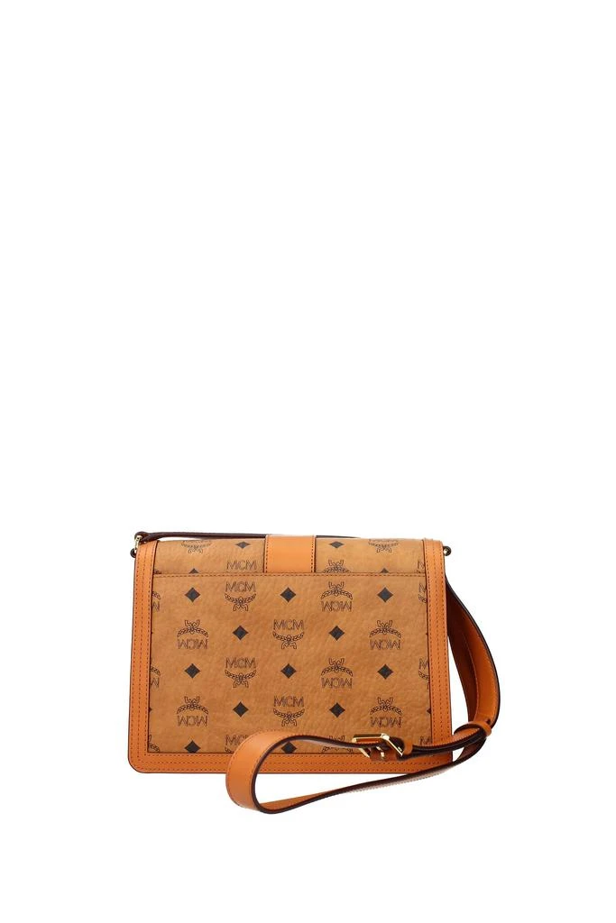 MCM Crossbody Bag Leather Brown Cognac 3