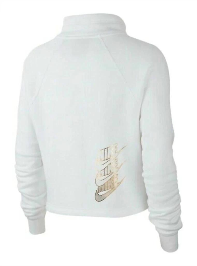 NIKE Nike - Shine Quarter Zip Crop Pullover Funnel Neck Sweatshirt 4
