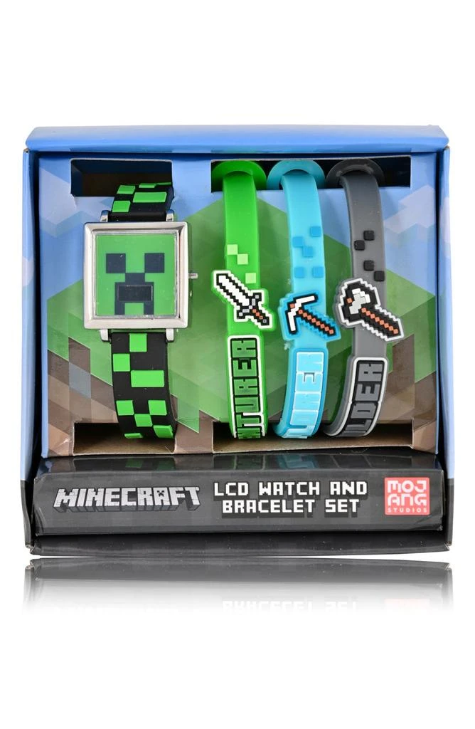 Accutime Kids' Minecraft LCD Watch & Bracelet Set 2
