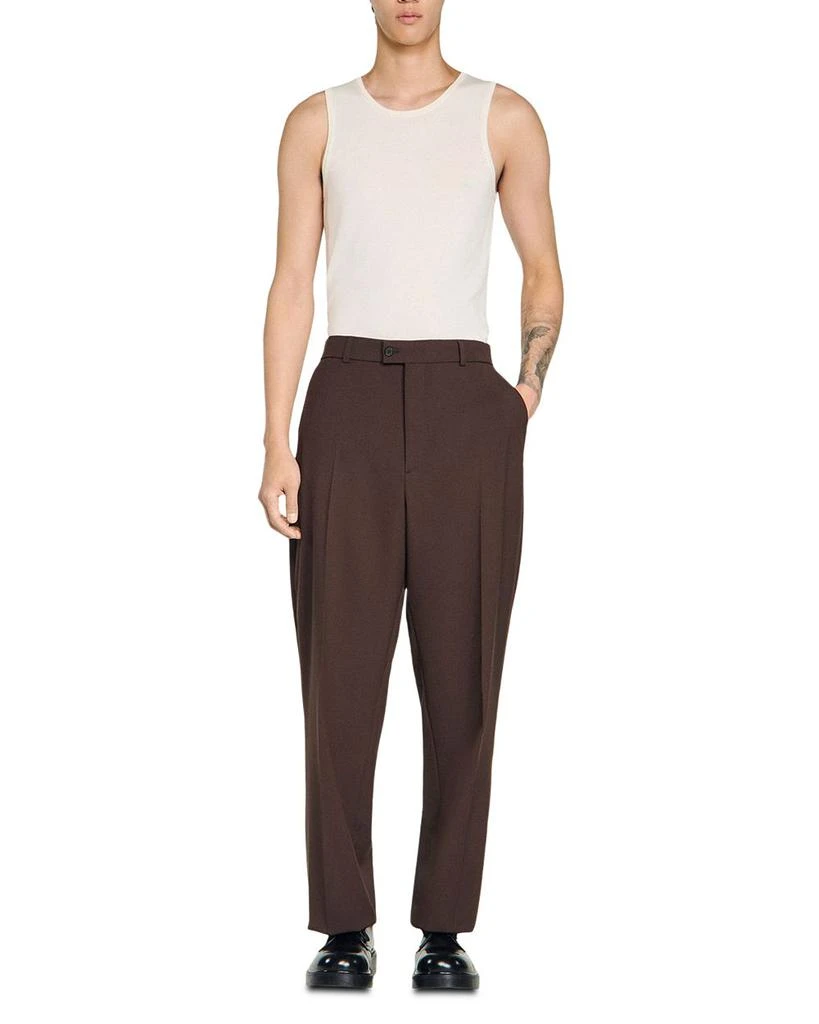 Sandro Oversized Fit Wool Suit Pants 3
