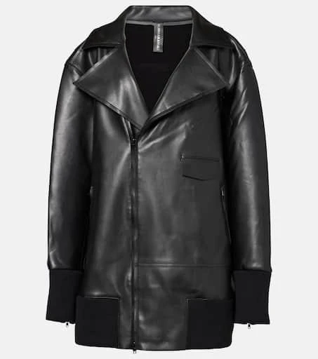 Norma Kamali Oversized faux leather jacket 1