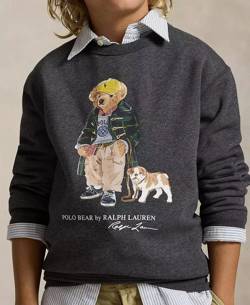 Ralph Lauren Big Boys Polo Bear Heathered Fleece Sweatshirt 3