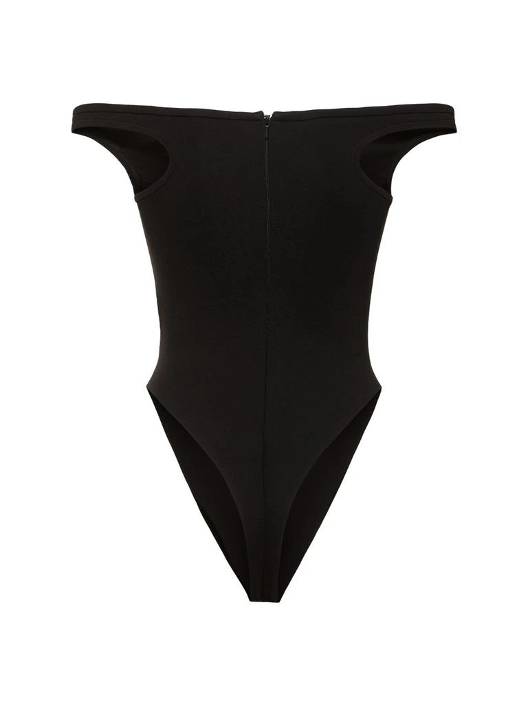 David Koma Off-the-shoulder Ribbed Jersey Bodysuit 4