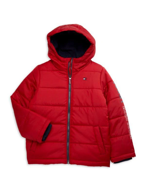 Tommy Hilfiger Boy's Quilted Hooded Puffer Jacket 1