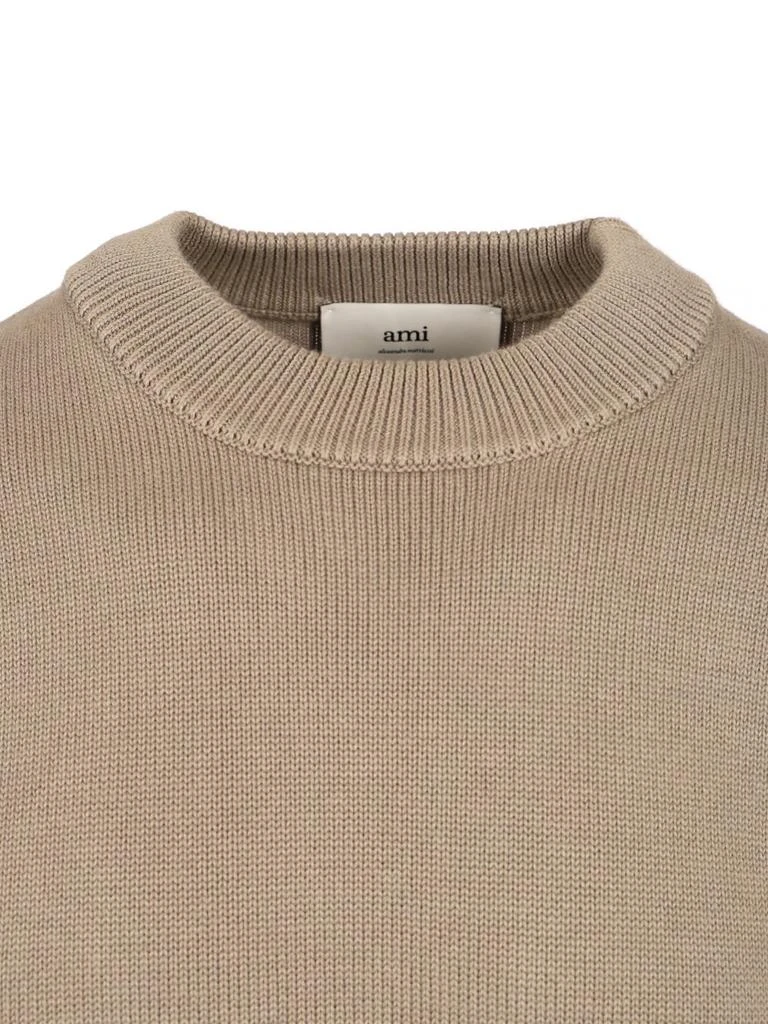 AMI AMI Logo Embroidered Crewneck Knitted Sweater 3